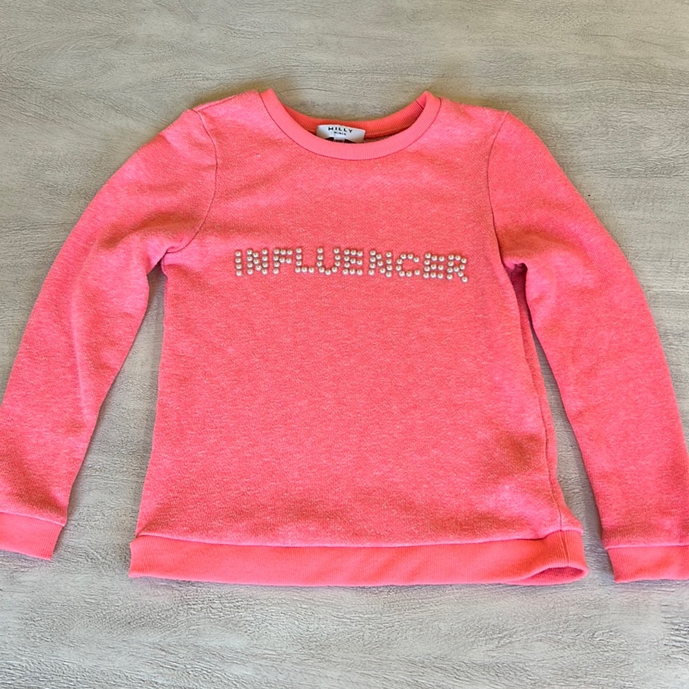 Girls Milly Minis “Influencer” sweater in neon orange size 7/8